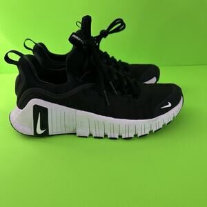 Nike Free Metcon 6 Womens Size 7.B Black White Fj7126-001 Athletic Training Shoe